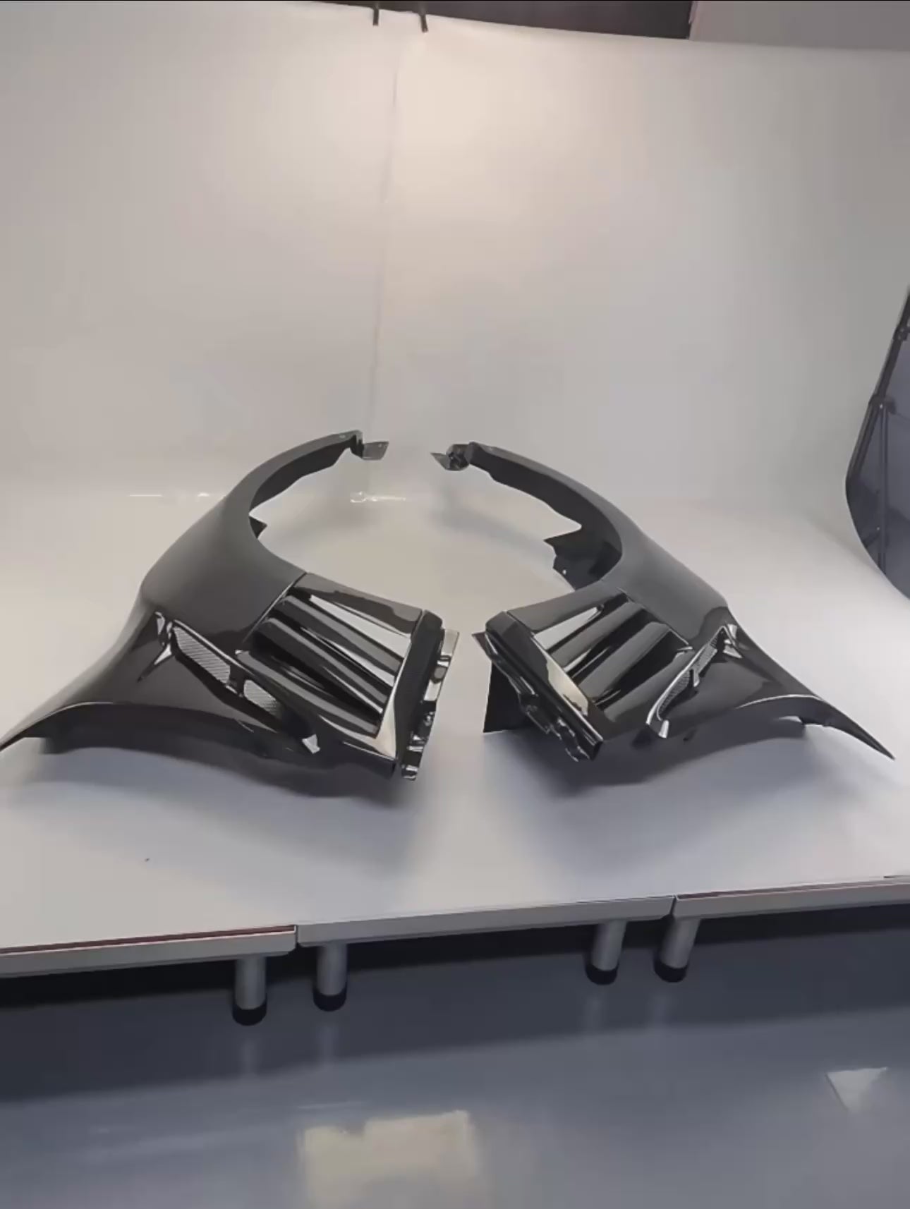 (High end + track-focused): Nissan R35 GT-R (2008-2016) Carbon Fiber High-Flow Aero Front Fender Arches